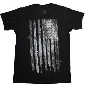 Black Size M- Graphic American Flag T-shirt